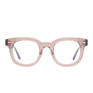 diff eyewear summer square glasses with a cafe ole acetate frame and prescription lenses front view