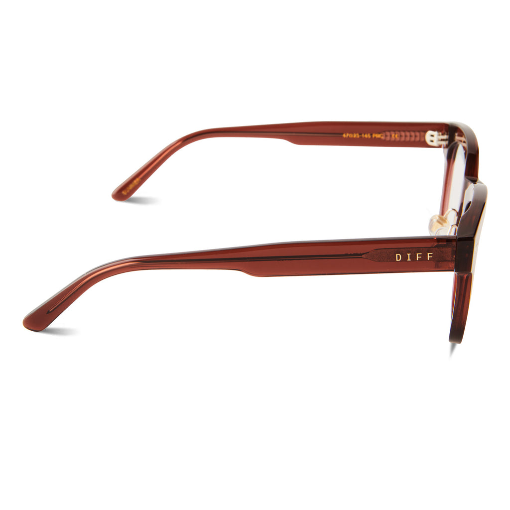 Summer Square Glasses | Deep Amber & Clear | DIFF Eyewear