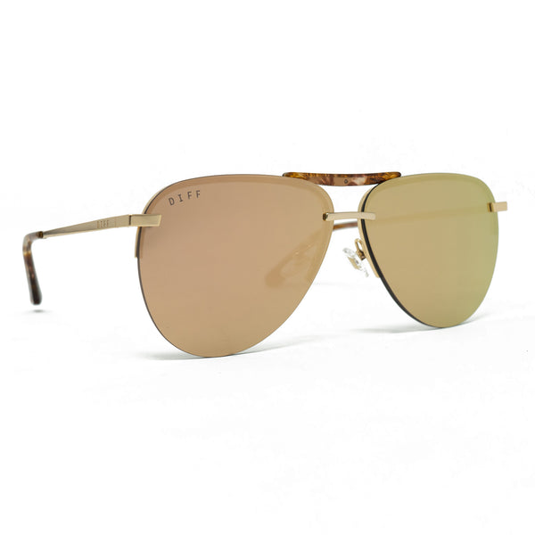 tahoe - brushed gold + bronze mirror sunglasses 2