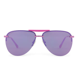 New Dark Pink Rose Gold Mirrored Polarized Sunglass Lenses for