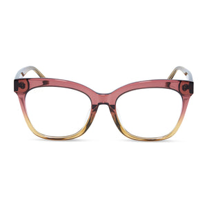 diff eyewear weston square glasses with  a clayton acetate frame and prescription lenses front view