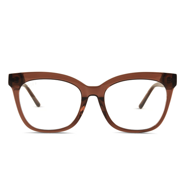 winston - deep amber + prescription glasses
