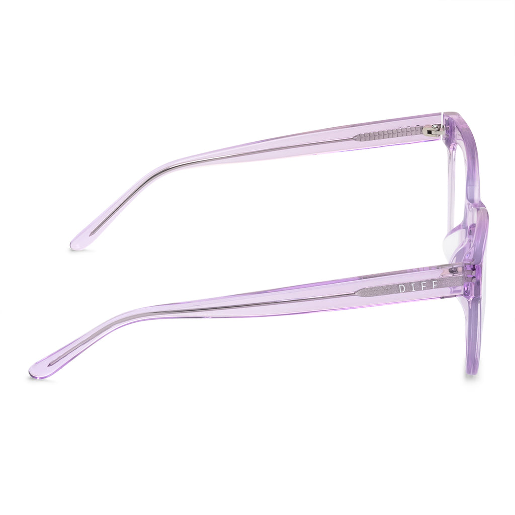 Winston Cateye Glasses | Lavender Fog Crystal & Blue Light | Diff Eyewear