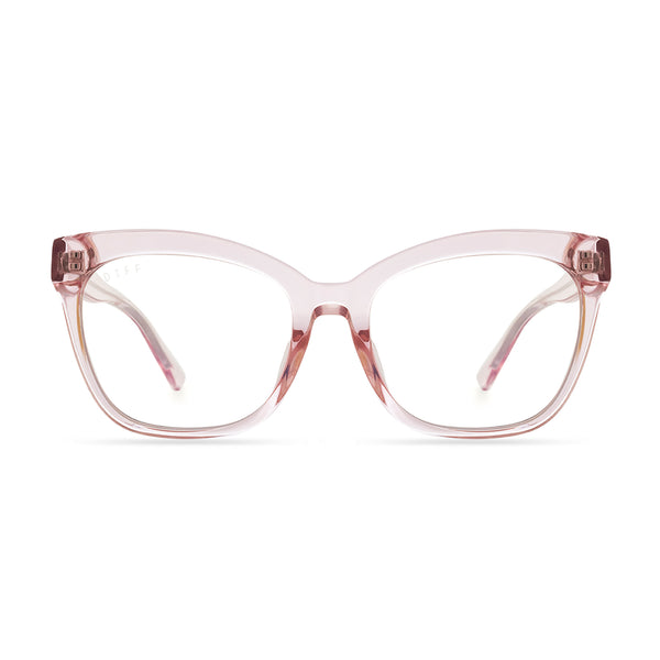 winston - light pink crystal + prescription glasses