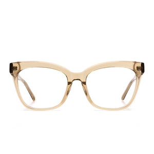 diff eyewear winston cat eye glasses with a vintage tortoise acetate frame and prescription lenses front view
