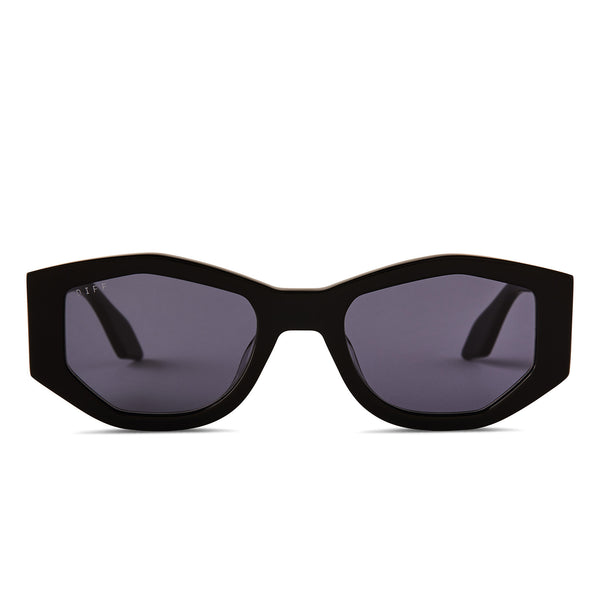 swatch for ZOE - BLACK + GREY POLARIZED SUNGLASSES