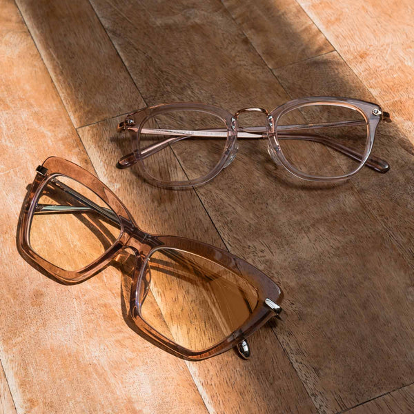 rue - light pink crystal + blue light technology glasses 4