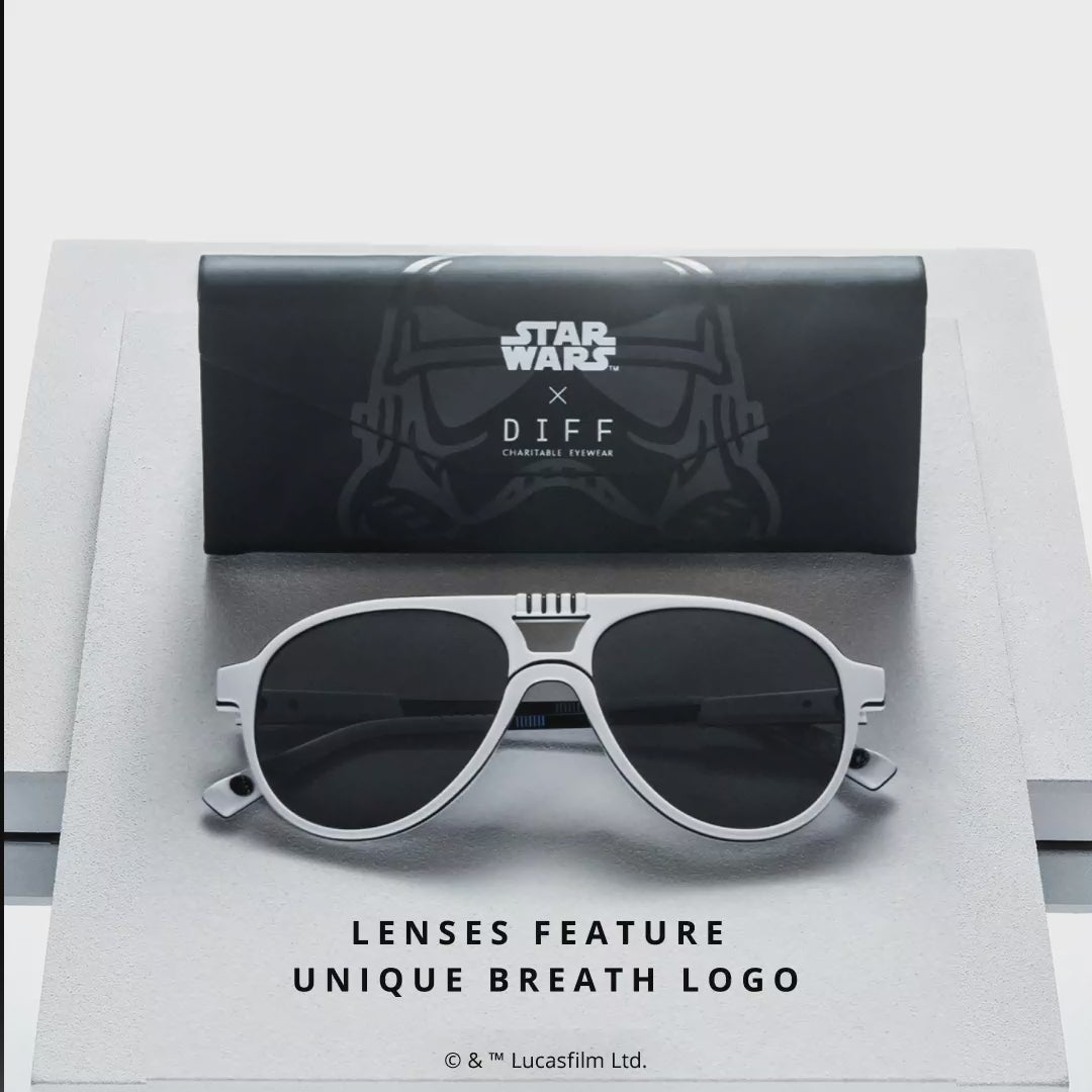 STORMTROOPER - GALACTIC WHITE + BLACK POLARIZED SUNGLASSES  display picture 2