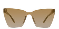 swatch for GOLDIE - DARK ORANGE TORTOISE + GOLD MIRROR SUNGLASSES