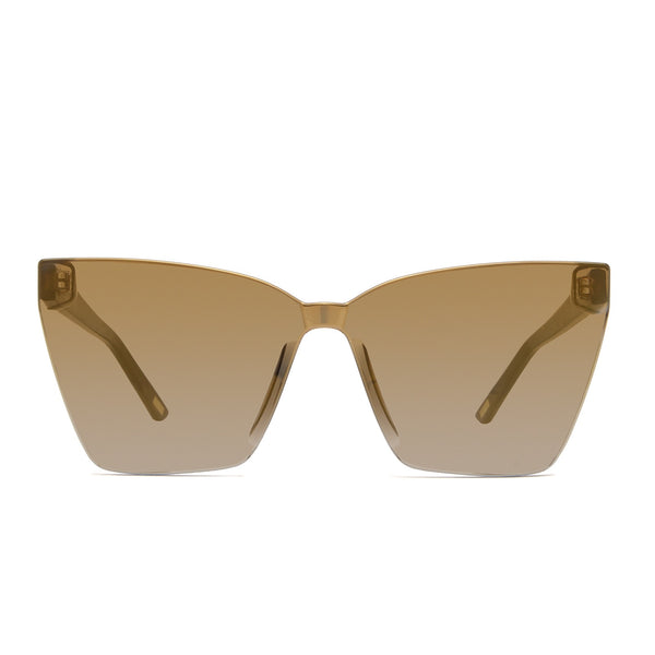 goldie - dark orange tortoise + gold mirror sunglasses