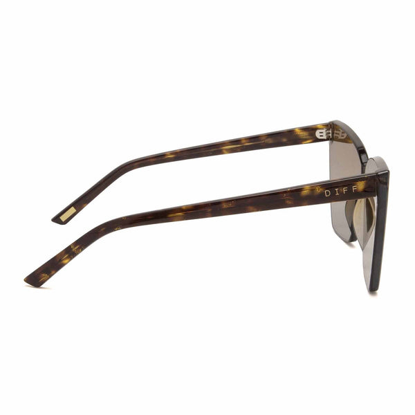 goldie - dark orange tortoise + gold mirror sunglasses 4