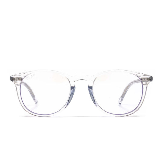 Jaxson Round Glasses | Crystal & Blue Light Technology | DIFF Eyewear
