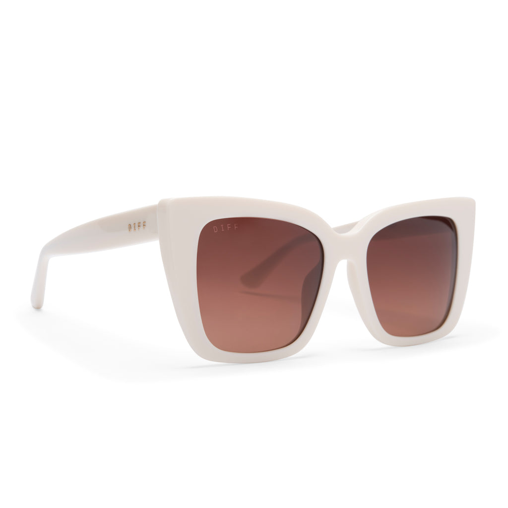 LIZZY IVORY + BROWN GRADIENT SUNGLASSES DIFF Eyewear