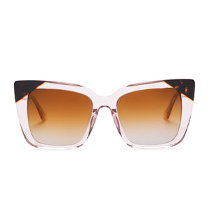 lizzy light pink crystal and brown gradient front
