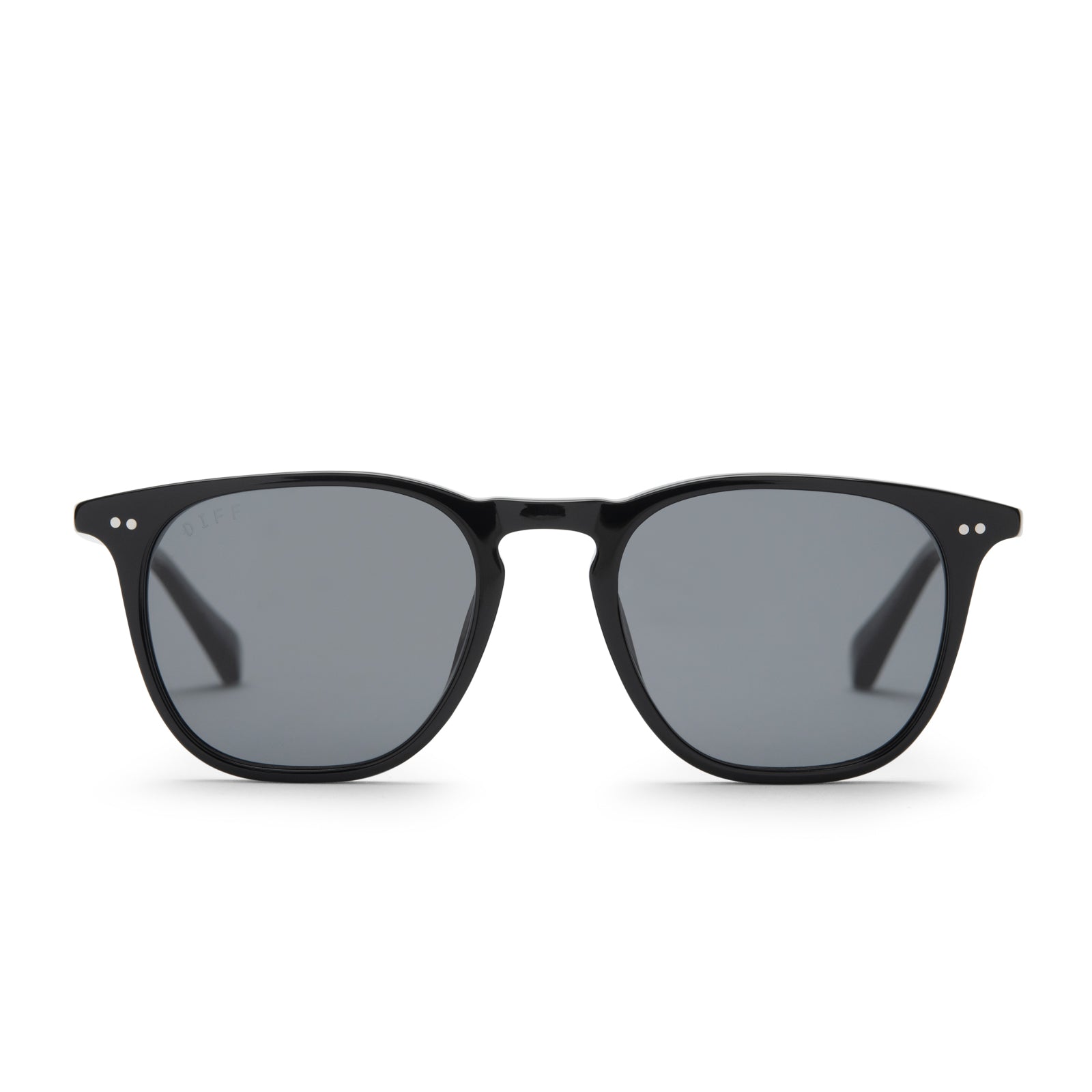Maxwell Square Sunglasses Black & Grey Polarized Lenses DIFF Eyewear