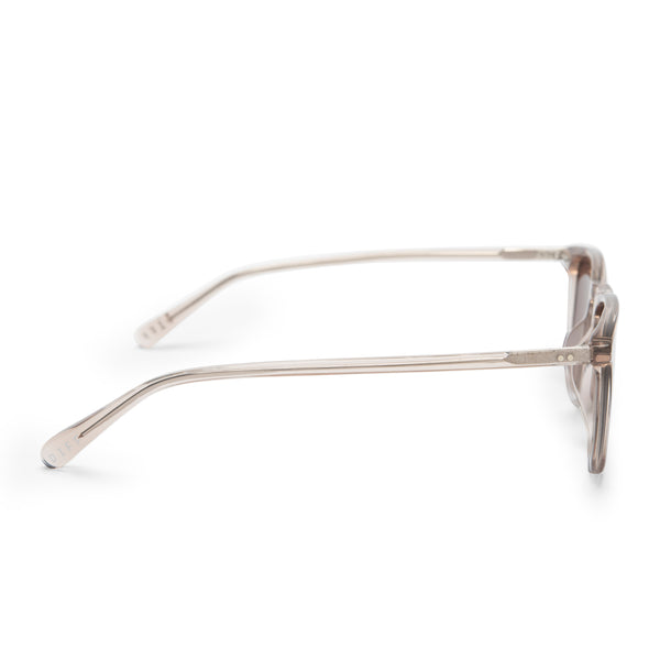 maxwell - vintage crystal + brown gradient polarized sunglasses 4