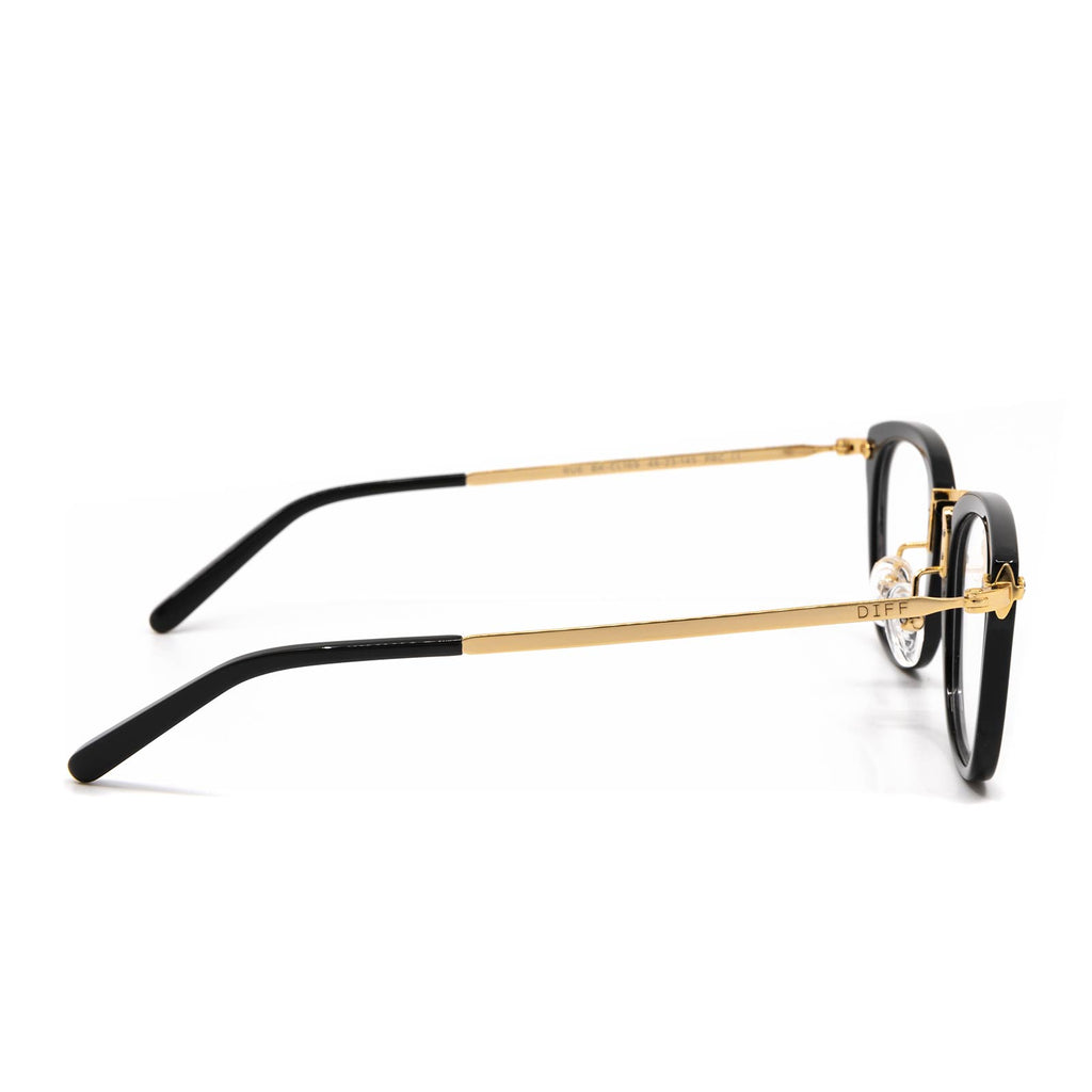 Rue Square Glasses | Black | Diff Eyewear