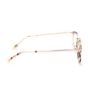 Prescription Square - Cream Tortoise Glasses Frame - Clear RX Lens - Rue by Diff Eyewear