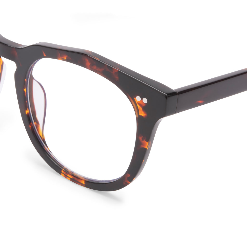 Weston Round Glasses DARK Tortoise & Blue Light Technology DIFF Eyewear